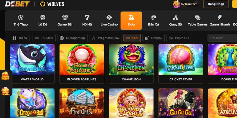 Các nhà cung cấp game Slots hàng đầu tại Debet